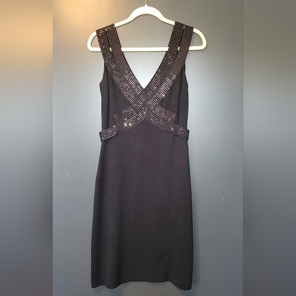 ST JOHN Evening studded cocktail dress - Picture 10 of 11